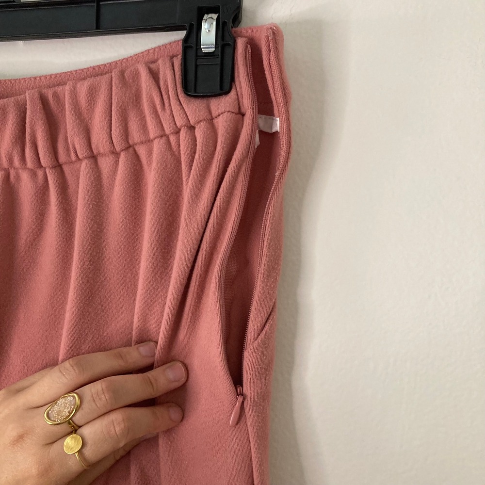 Barbiecore Dusty Rose 2-Piece Pant Set Cropped Blazer & Wide Leg Sweat Pants XXL - Picture 9 of 11